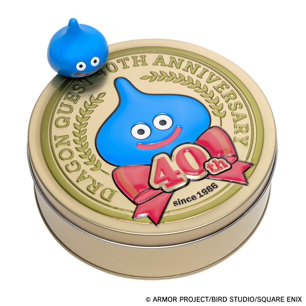 ドラゴンクエスト 40周年記念缶 アニバーサリー チョコインクッキー
